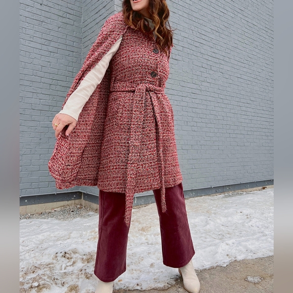Modcloth pink cape coat - Picture 3 of 6